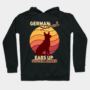 German Shepherd Ears Up System Armed Hoodie